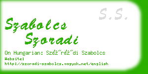 szabolcs szoradi business card